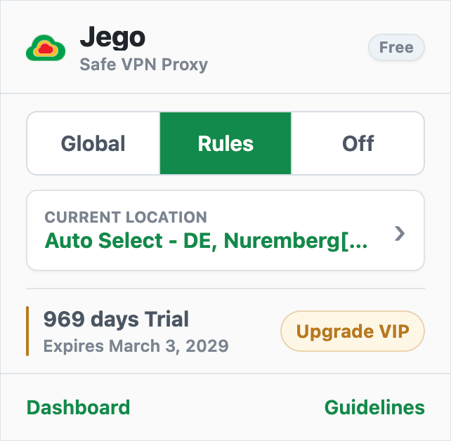 Trial version interface